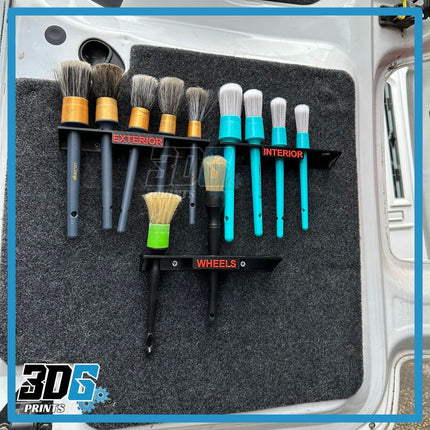 Wall Mounted Detailing Brush Holders – Set of 3 + 15 Detailing Brushes