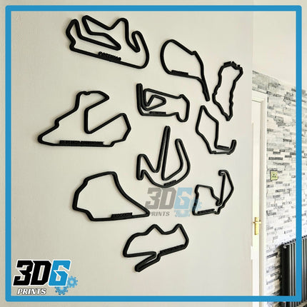 Motorsport Race Tracks - Wall/Shelf Art