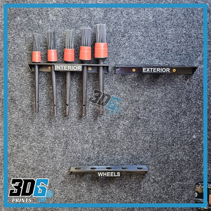Wall Mounted Detailing Brush Holders – Set of 3 + Free Brushes