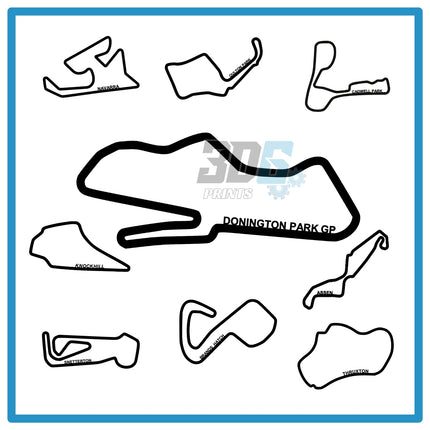 Motorsport Race Tracks - Wall/Shelf Art