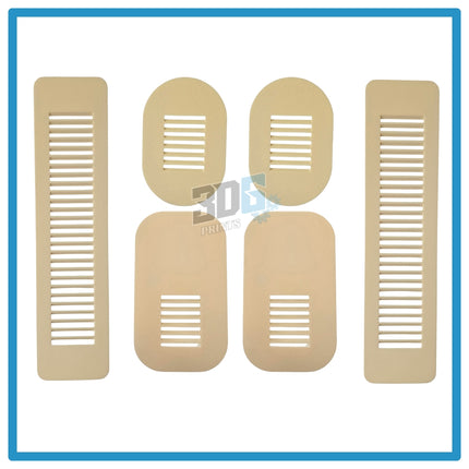 Ford Transit Custom Rear C Pillar Vented Covers - 6pc - Vented/Logo