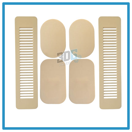 Ford Transit Custom Rear C Pillar Vented Covers - 6pc - Vented/Logo