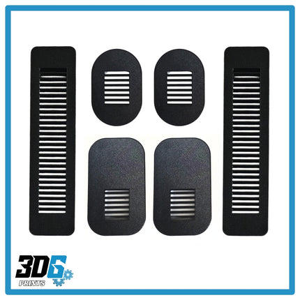 Ford Transit Custom Rear C Pillar Vented Covers - 6pc - Vented/Logo