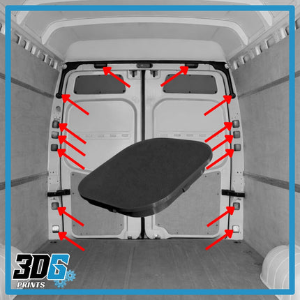 VW Crafter 2006–2017 - C-Pillar & Top Hole Covers – 14 Piece Set