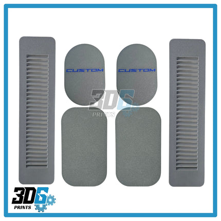 Ford Transit Custom Rear C Pillar Vented Covers - 6pc - Vented/Logo