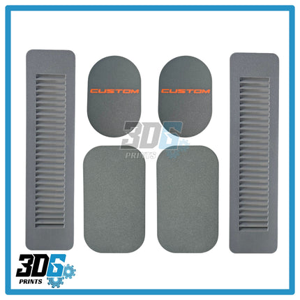 Ford Transit Custom Rear C Pillar Vented Covers - 6pc - Vented/Logo