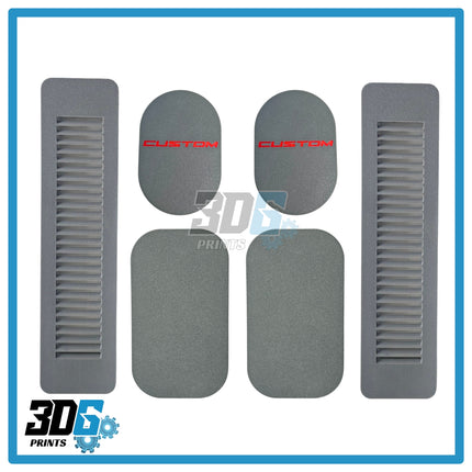 Ford Transit Custom Rear C Pillar Vented Covers - 6pc - Vented/Logo