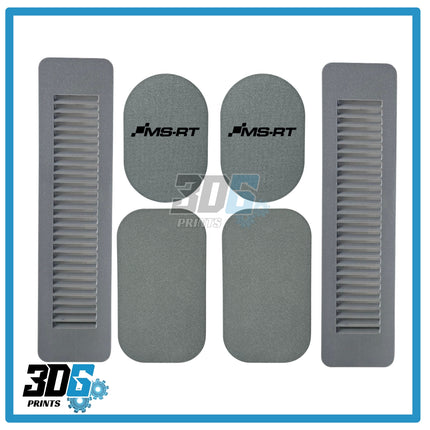 Ford Transit Custom Rear C Pillar Vented Covers - 6pc - Vented/Logo