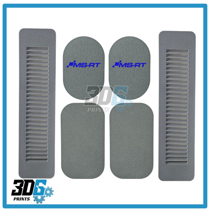 Ford Transit Custom Rear C Pillar Vented Covers - 6pc - Vented/Logo