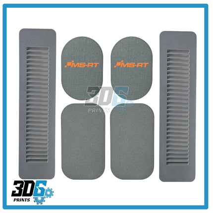 Ford Transit Custom Rear C Pillar Vented Covers - 6pc - Vented/Logo