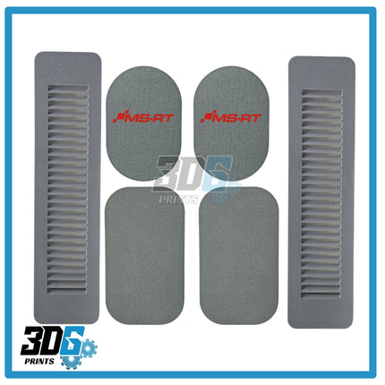 Ford Transit Custom Rear C Pillar Vented Covers - 6pc - Vented/Logo