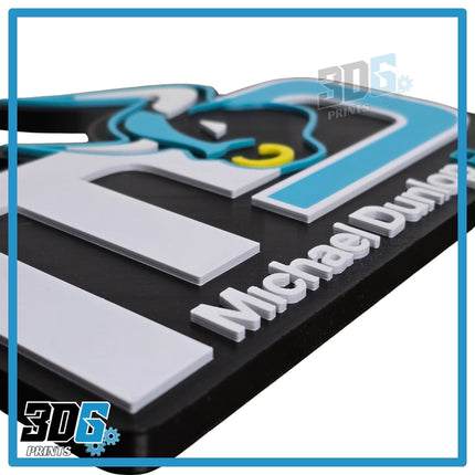 3D Michael Dunlop Logo Sign Plaque – Freestanding or Wall Mounted