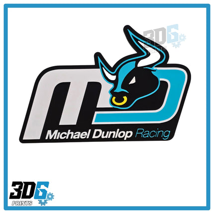 3D Michael Dunlop Logo Sign Plaque – Freestanding or Wall Mounted