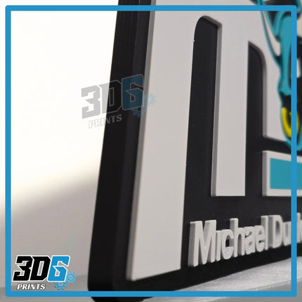 3D Michael Dunlop Logo Sign Plaque – Freestanding or Wall Mounted