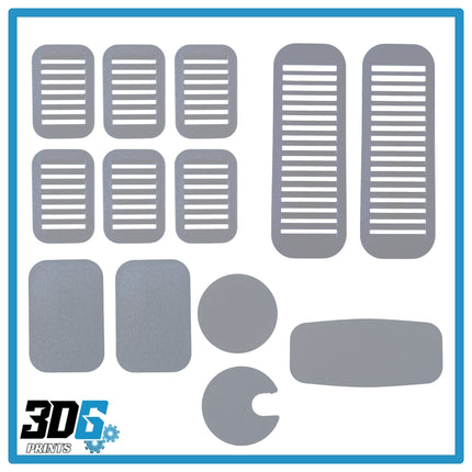 MAN TGE - C-Pillar & Top Hole Covers – 13 Piece set - Plain/Vented