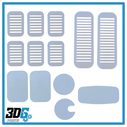 MAN TGE - C-Pillar & Top Hole Covers – 13 Piece set - Plain/Vented