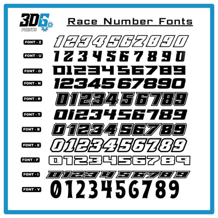 Customised 3D Race Numbers - Create Your Own