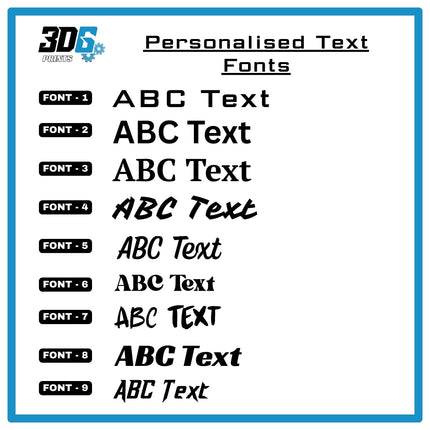 Customised 3D Race Numbers - Create Your Own