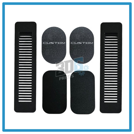 Ford Transit Custom Rear C Pillar Vented Covers - 6pc - Vented/Logo