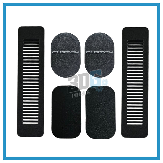 Ford Transit Custom Rear C Pillar Vented Covers - 6pc - Vented/Logo