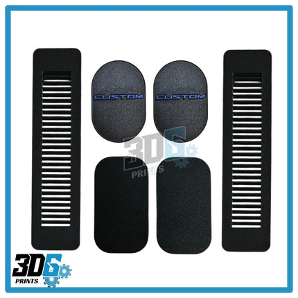 Ford Transit Custom Rear C Pillar Vented Covers - 6pc - Vented/Logo