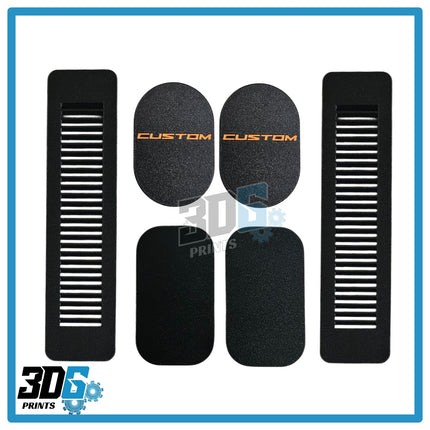 Ford Transit Custom Rear C Pillar Vented Covers - 6pc - Vented/Logo