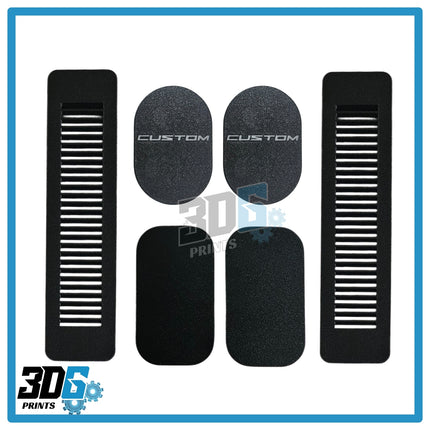 Ford Transit Custom Rear C Pillar Vented Covers - 6pc - Vented/Logo