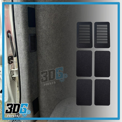 Renault Trafic C-Pillar Covers (Part-Vented) - 6 Piece Set