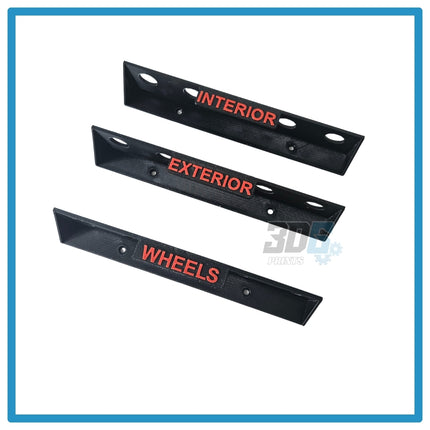 Wall Mounted Detailing Brush Holders – Set of 3 (Interior / Exterior / Wheels)