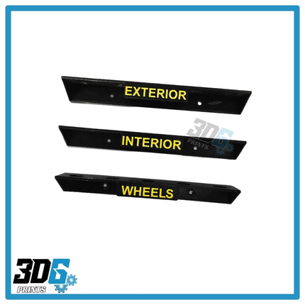 Wall Mounted Detailing Brush Holders – Set of 3 (Interior / Exterior / Wheels)