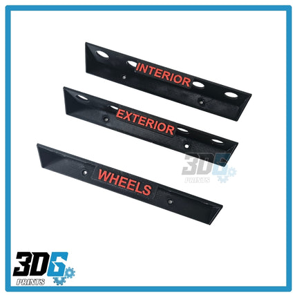 Wall Mounted Detailing Brush Holders – Set of 3 + Free Brushes